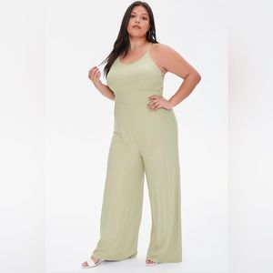 NWT plus size sage crisscross cami jumpsuit